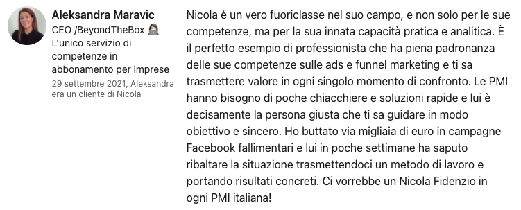 Testimonianza 1